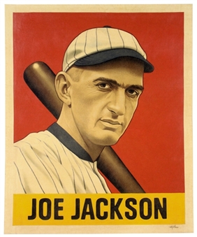 "A Baseball Card That Never Was: Joe Jackson (1948 Leaf)" Canvas Artwork 40 x 33 by Arthur Miller